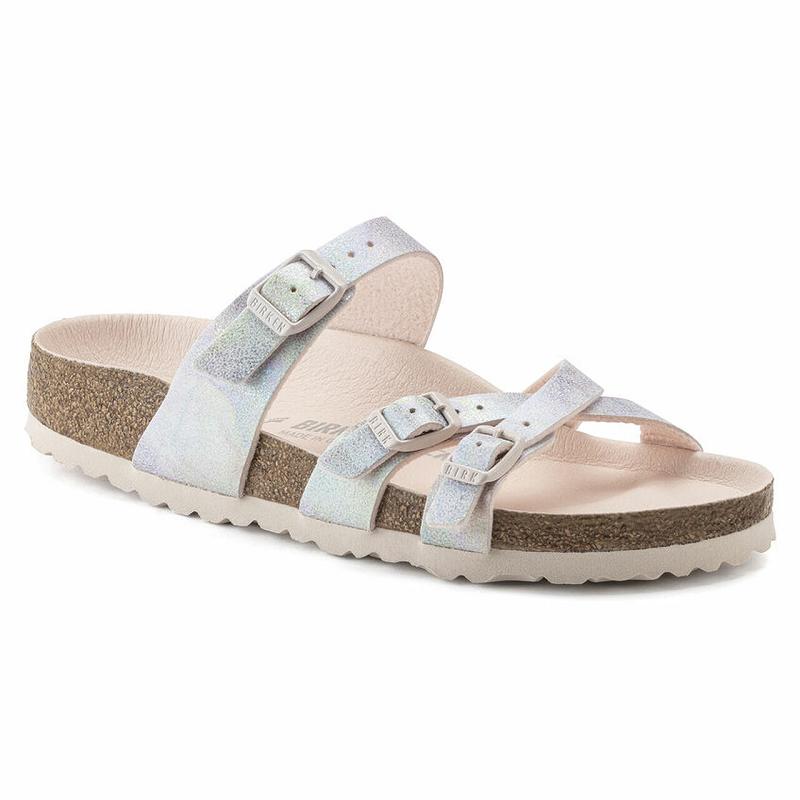 Birkenstock Vegan Micro Fiber Franca Dame Sølv | DK 453WNB